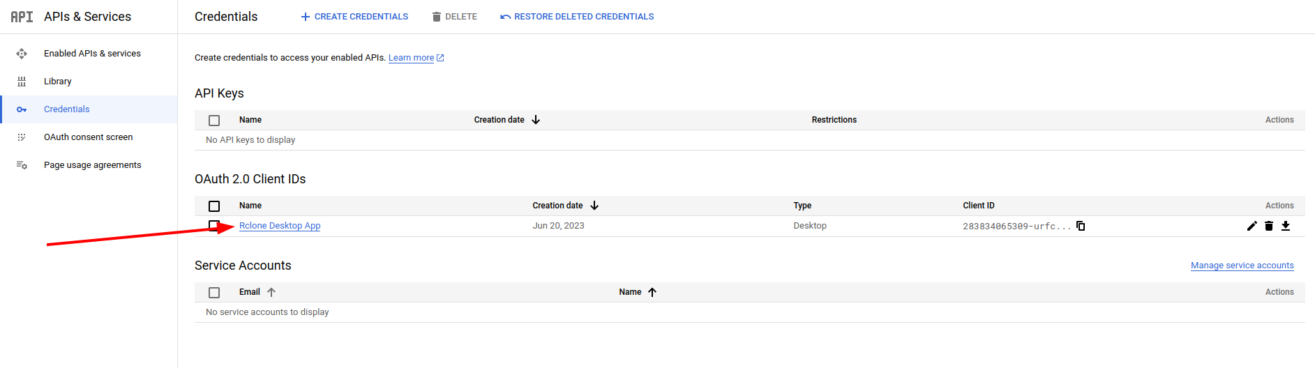 OAuth Client Id and secret location